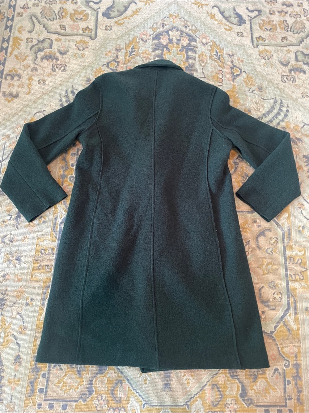J. Crew Daphne Boiled Wool Top Coat in Dark Forest - Picture 5 of 7